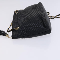 Bally Vintage Chain Shoulder Bag Quilted Leather