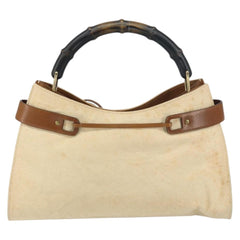 Gucci Vintage Bamboo Handle Bag Canvas