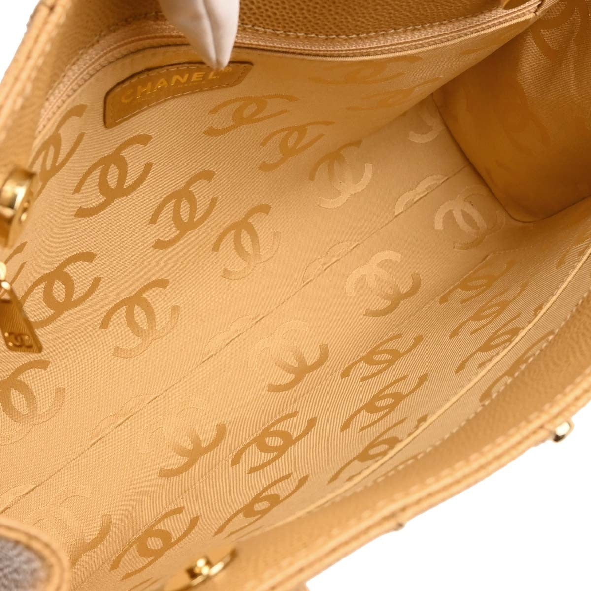 Chanel Vintage Chocolate Bar Open Tote Quilted Caviar