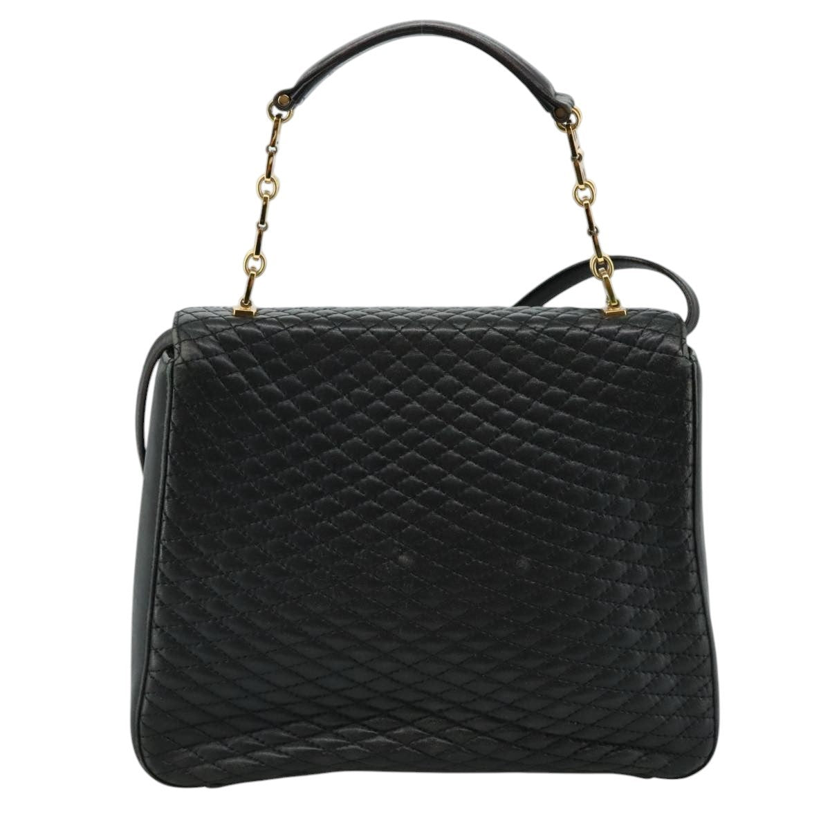 Bally Vintage Flap Handbag Quilted Leather