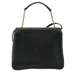 Bally Vintage Flap Handbag Quilted Leather