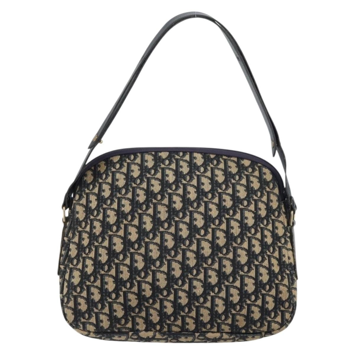 Christian Dior Vintage CD Trotter Handbag Canvas