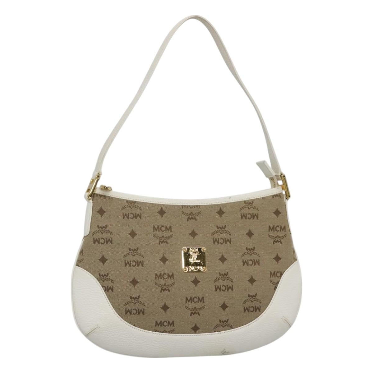 MCM Visetos Handbag Canvas and Leather