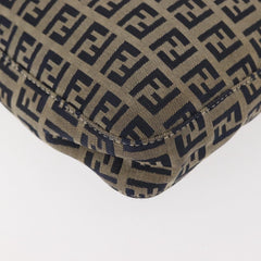 Fendi Belted Flap Shoulder Bag Zucchino Coated Canvas