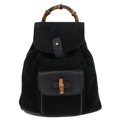 Gucci Vintage Bamboo Backpack Suede