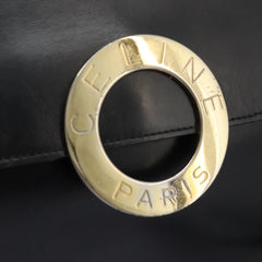 Celine Vintage Circle Logo Crossbody Bag Leather
