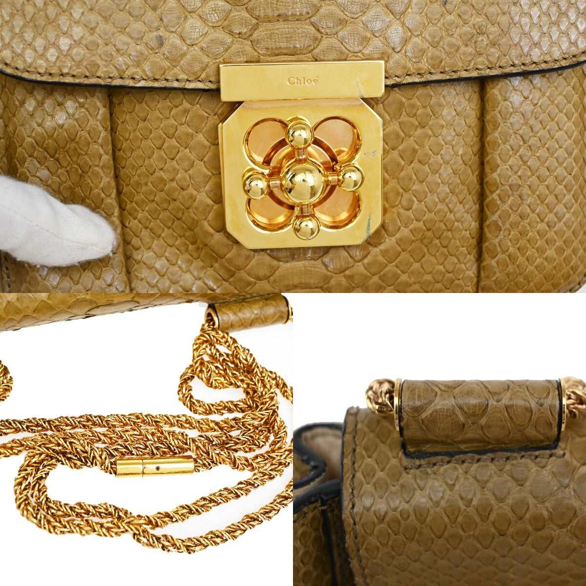 Chloe Elsie Shoulder Bag Perforated Leather