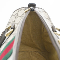 Gucci Vintage Web Boston Bag GG Coated Canvas