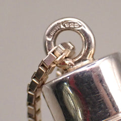 Gucci Bamboo Drop Pendant Necklace Sterling Silver