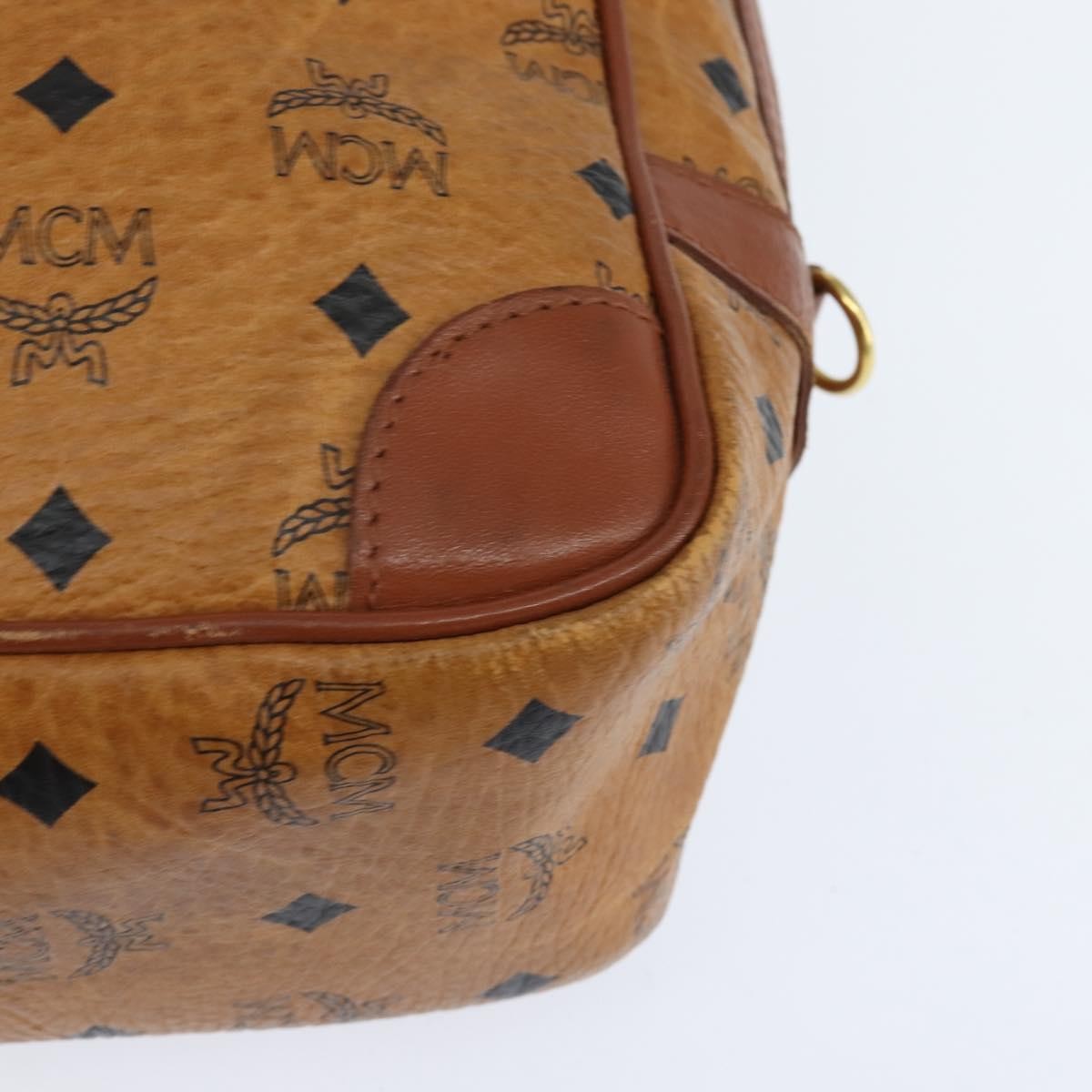 MCM Visetos Handbag Canvas and Leather