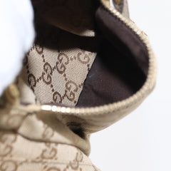 Gucci Vintage Double Belt Bag GG Canvas with Leather