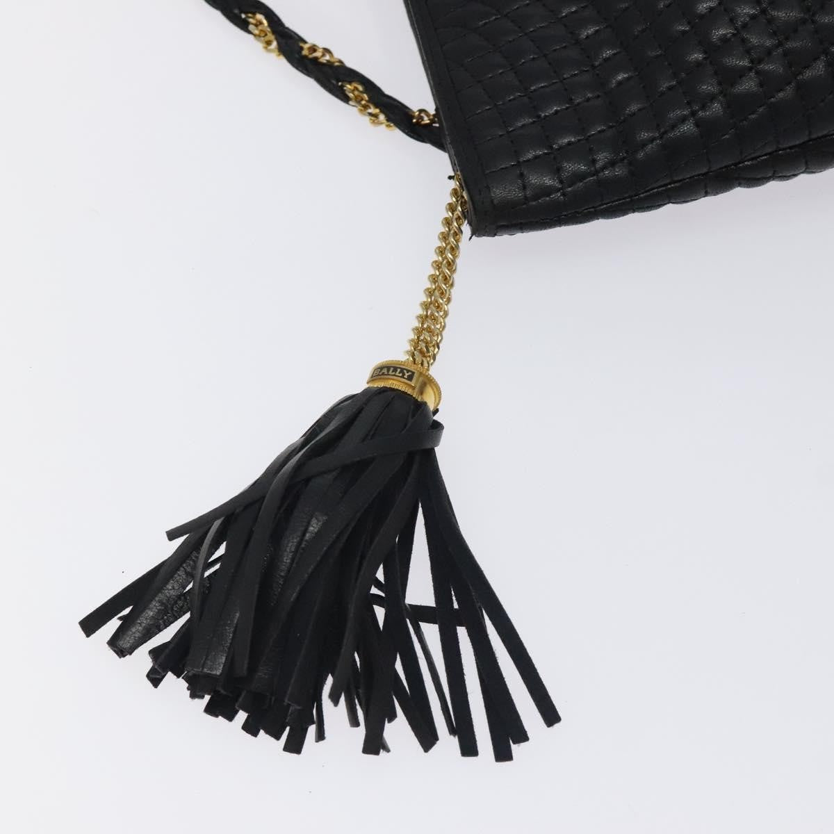 Bally Vintage Chain Shoulder Bag Quilted Leather