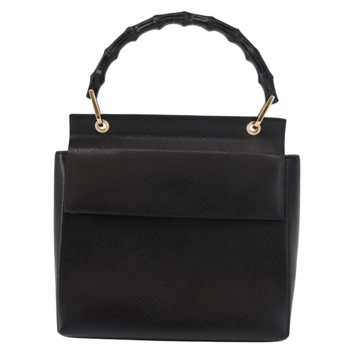 Gucci Vintage Bamboo Handle Bag Leather