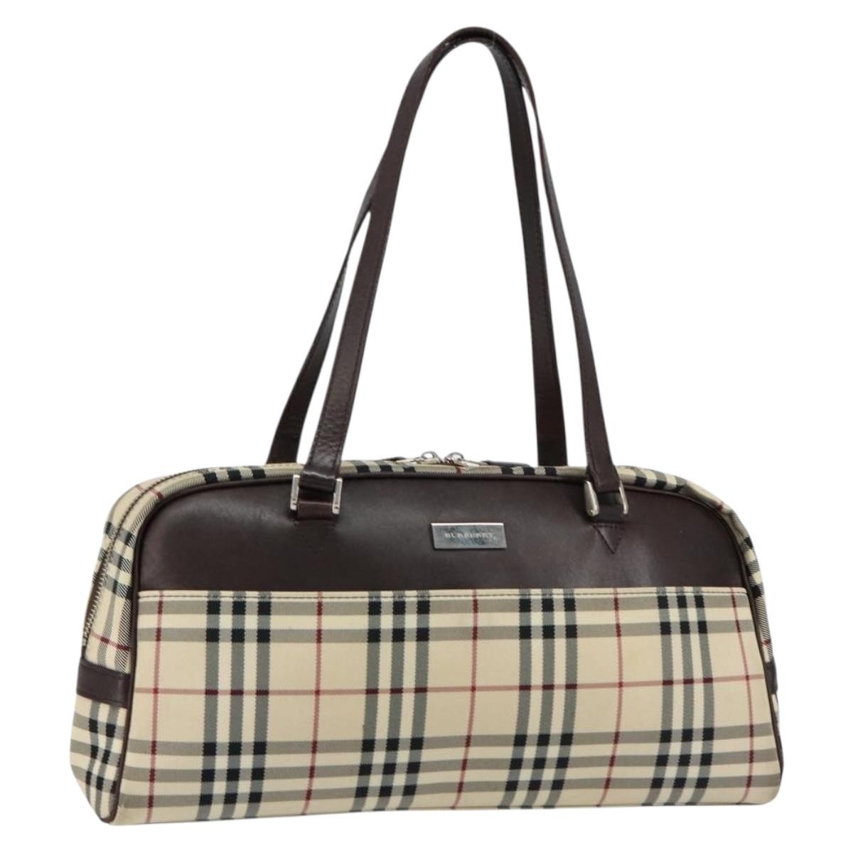 Burberry Nova Check Tote Canvas and Leather