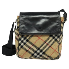 Burberry Flap Shoulder Bag Nova Check Coated Canvas