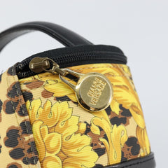 Versace Vanity Hand Bag Canvas and Leather