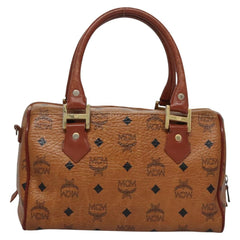 MCM Visetos Handbag Canvas and Leather