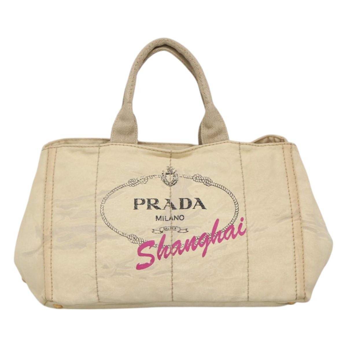 Prada Canapa Convertible Tote Canvas
