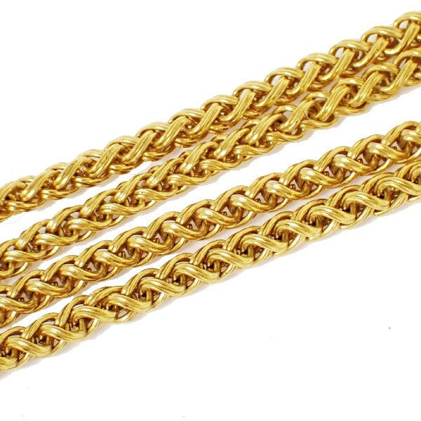 Chanel Vintage CC Pendant Long Necklace Metal