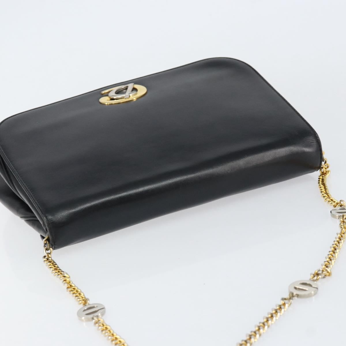 Christian Dior Vintage Chain Flap Shoulder Bag Leather