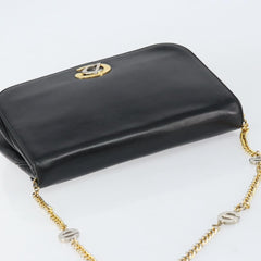 Christian Dior Vintage Chain Flap Shoulder Bag Leather