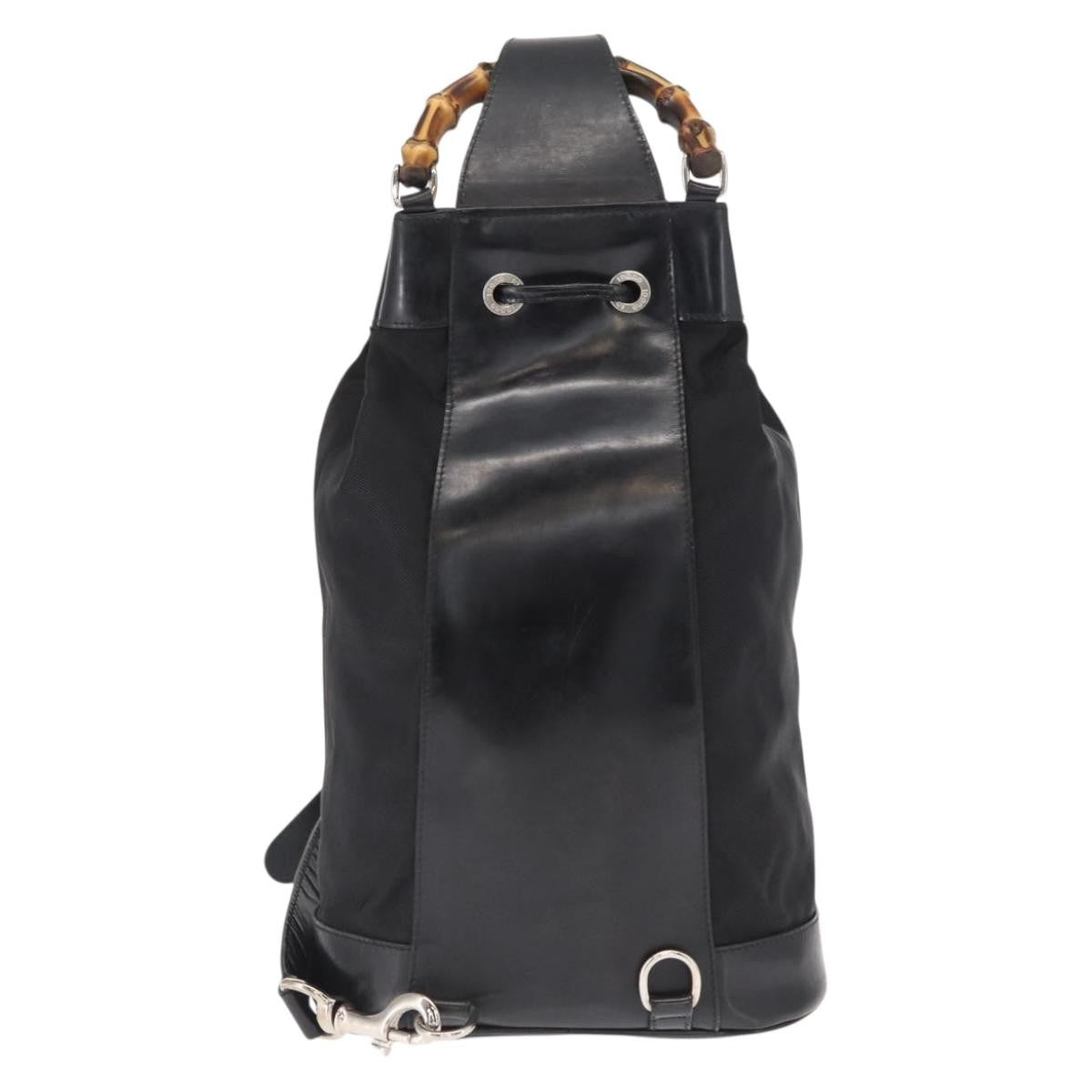 Gucci Vintage Bamboo Sling Backpack Leather