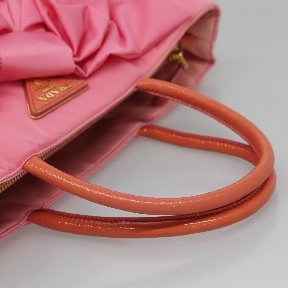 Prada Logo Bow Convertible Tote Tessuto with Leather