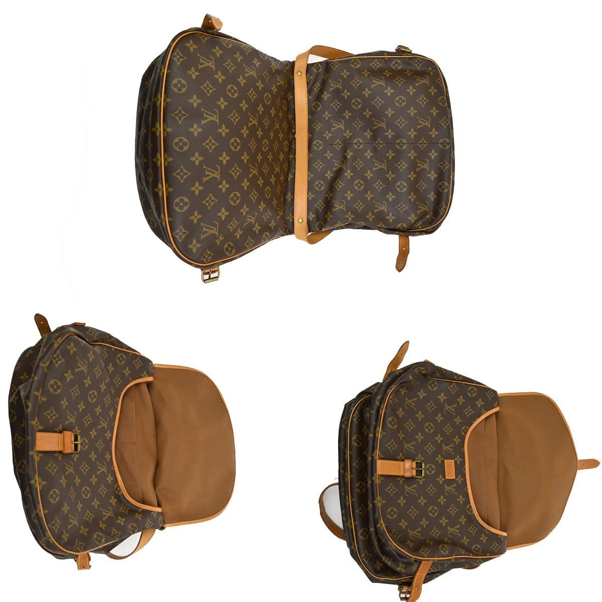Louis Vuitton Saumur Handbag Monogram Canvas