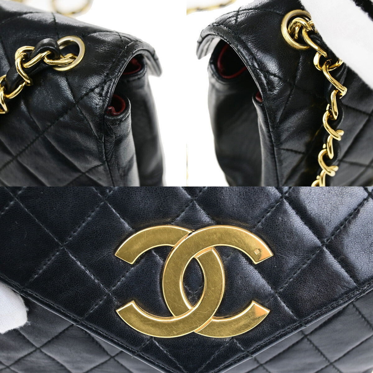 Chanel Vintage Envelope Flap Bag Quilted Lambskin