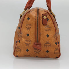 MCM Visetos Handbag Canvas and Leather