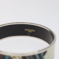 Hermes Vintage Bangle Bracelet Metal with Leather