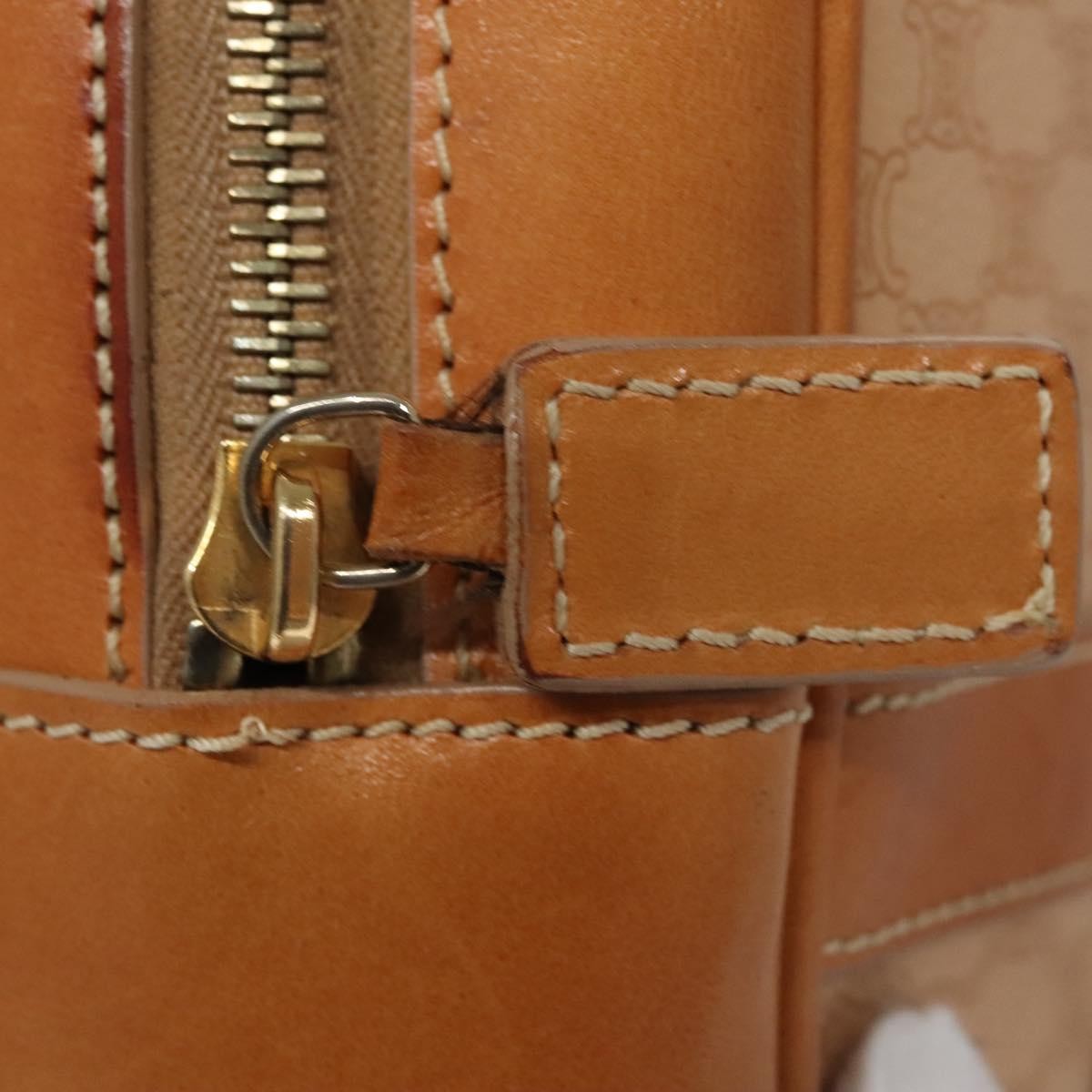 Celine Vintage Macadam Handbag Canvas and Leather