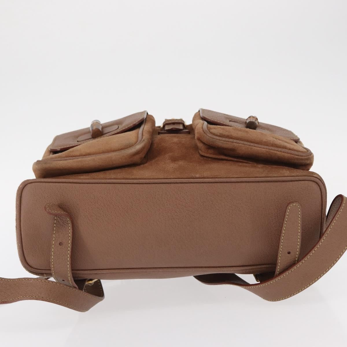 Gucci Vintage Bamboo Backpack Suede