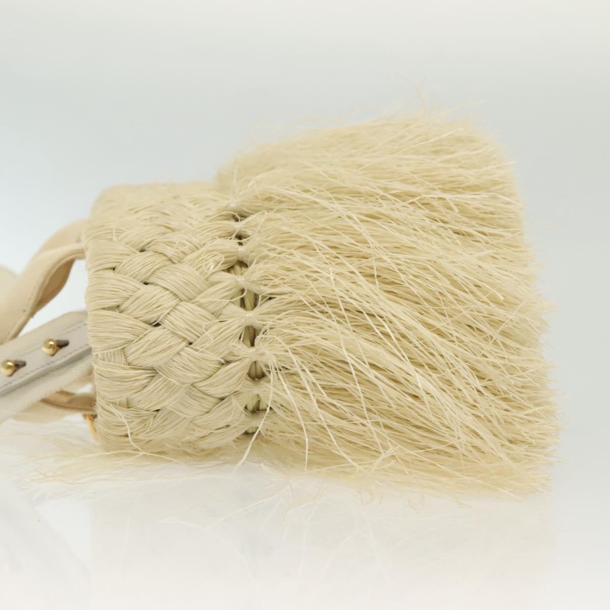 Prada Fringe Wicker Tote Woven Straw