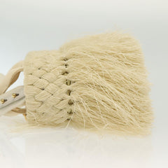 Prada Fringe Wicker Tote Woven Straw