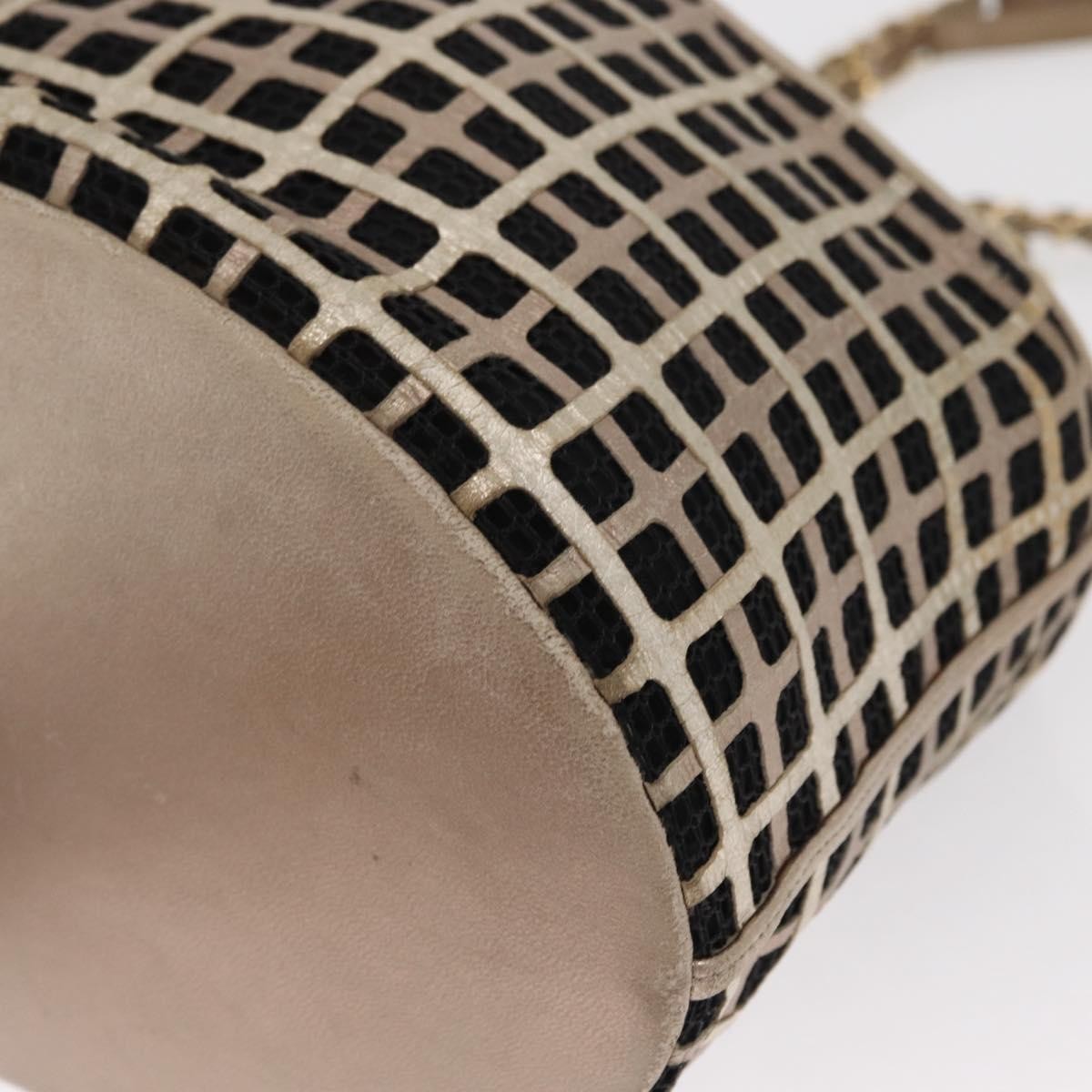 Chanel Chain Bucket Bag Mesh and Leather