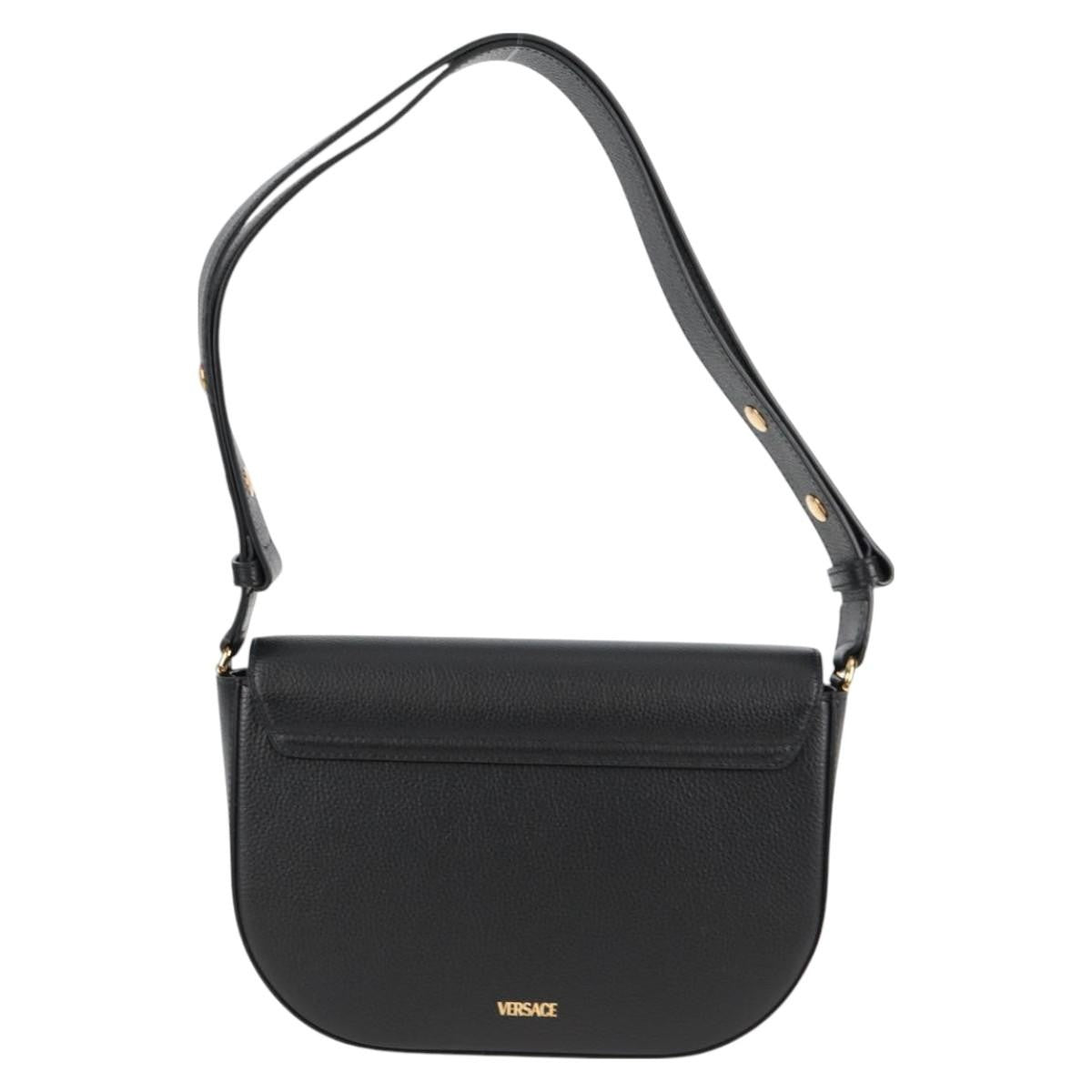 Versace Virtus Flap Messenger Bag Leather