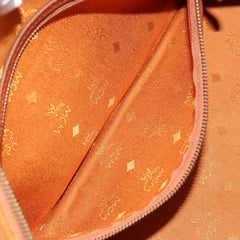 MCM Visetos Handbag Canvas and Leather