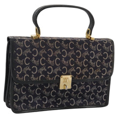 Celine C Sulky Handbag Canvas