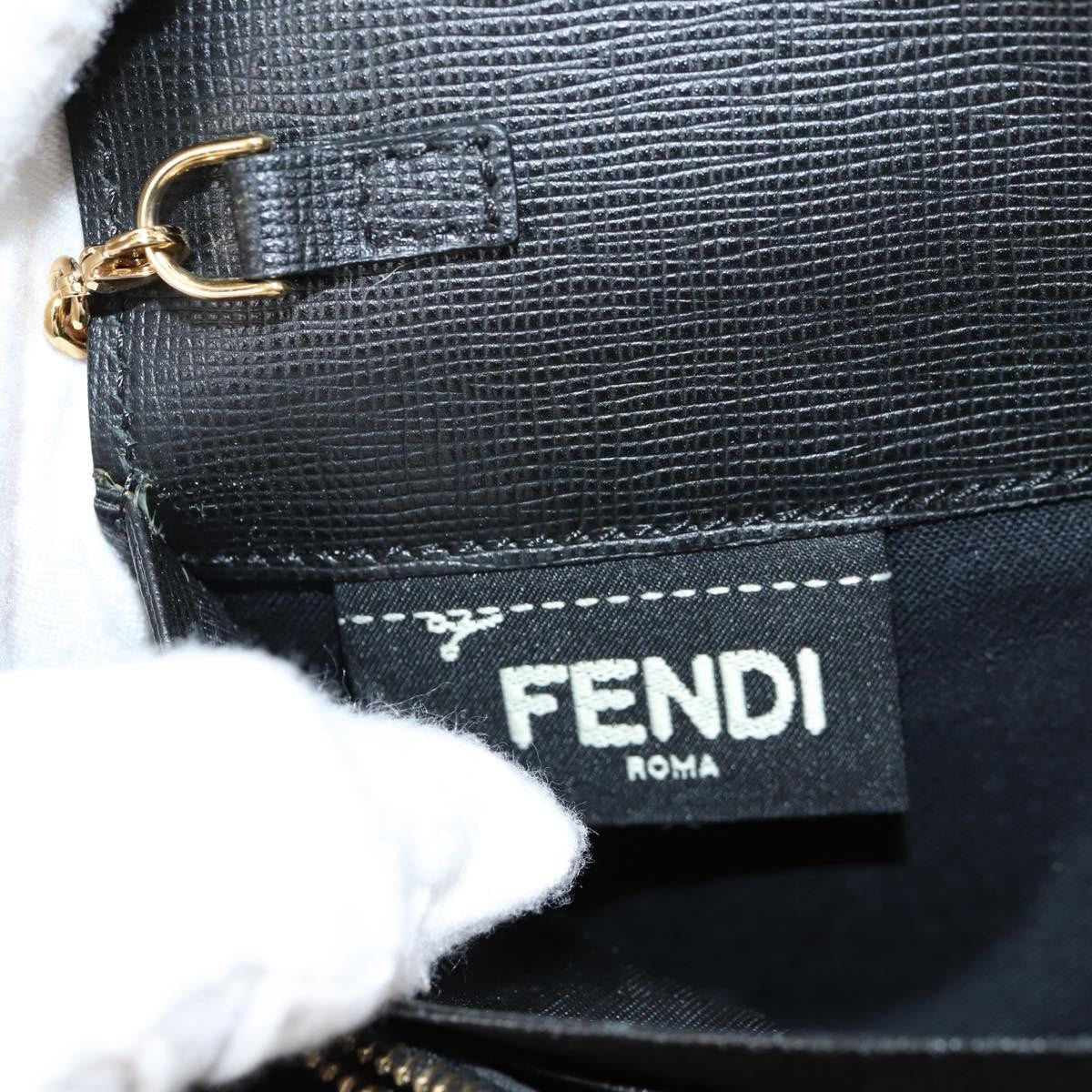 Fendi Monster Wallet on Chain Studded Leather