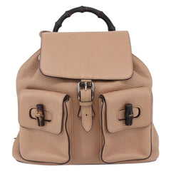Gucci Vintage Bamboo Backpack Leather