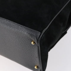 Gucci Vintage Bamboo Handle Bag Suede