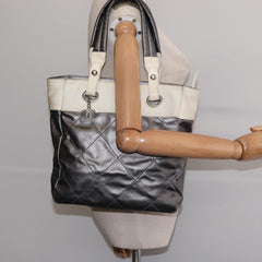 Chanel Biarritz Tote Quilted Coated Canvas