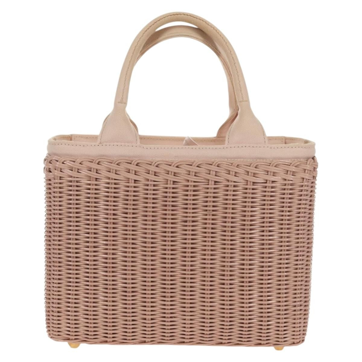 Prada Comic Basket Bag Wicker with Applique