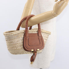 Chloe Marcie Basket Bag Raffia and Leather