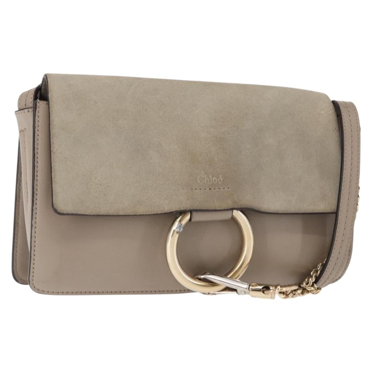 Chloe Faye Shoulder Bag Leather and Suede