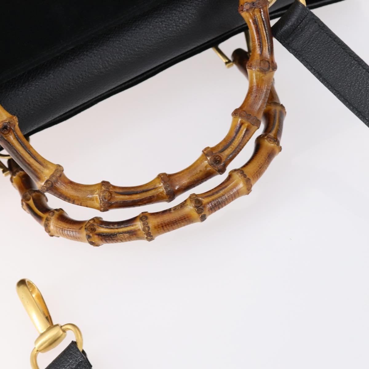 Gucci Vintage Bamboo Handle Bag Suede