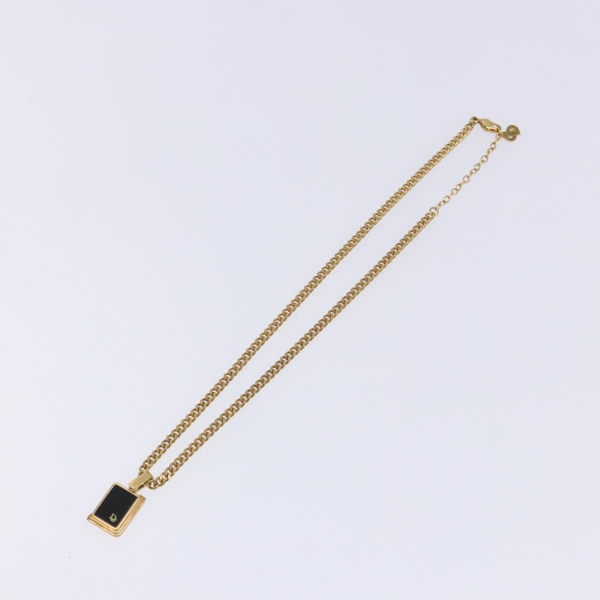 Christian Dior CD Pendant Necklace Gold-plated
