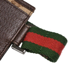 Gucci Vintage Web Crossbody Bag GG Canvas with Leather