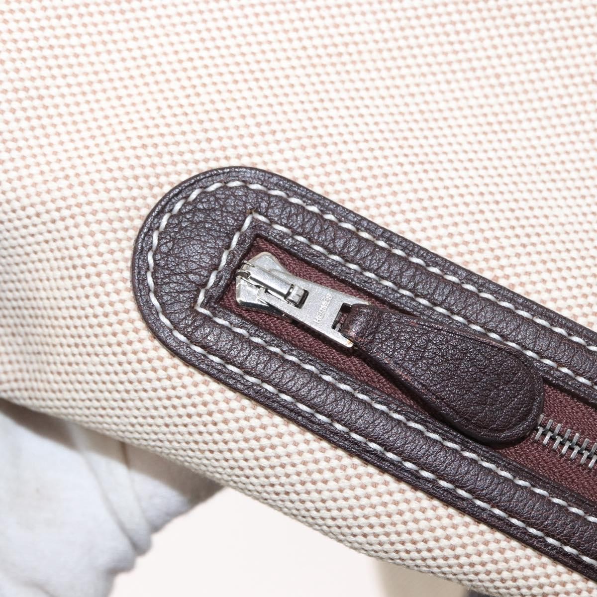 Hermes Sac Marin Recif Drawstring Bag Toile with Leather